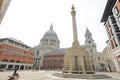 St PaulÃ¢â¬â¢s cathedral and Paternoster Square London UK Royalty Free Stock Photo